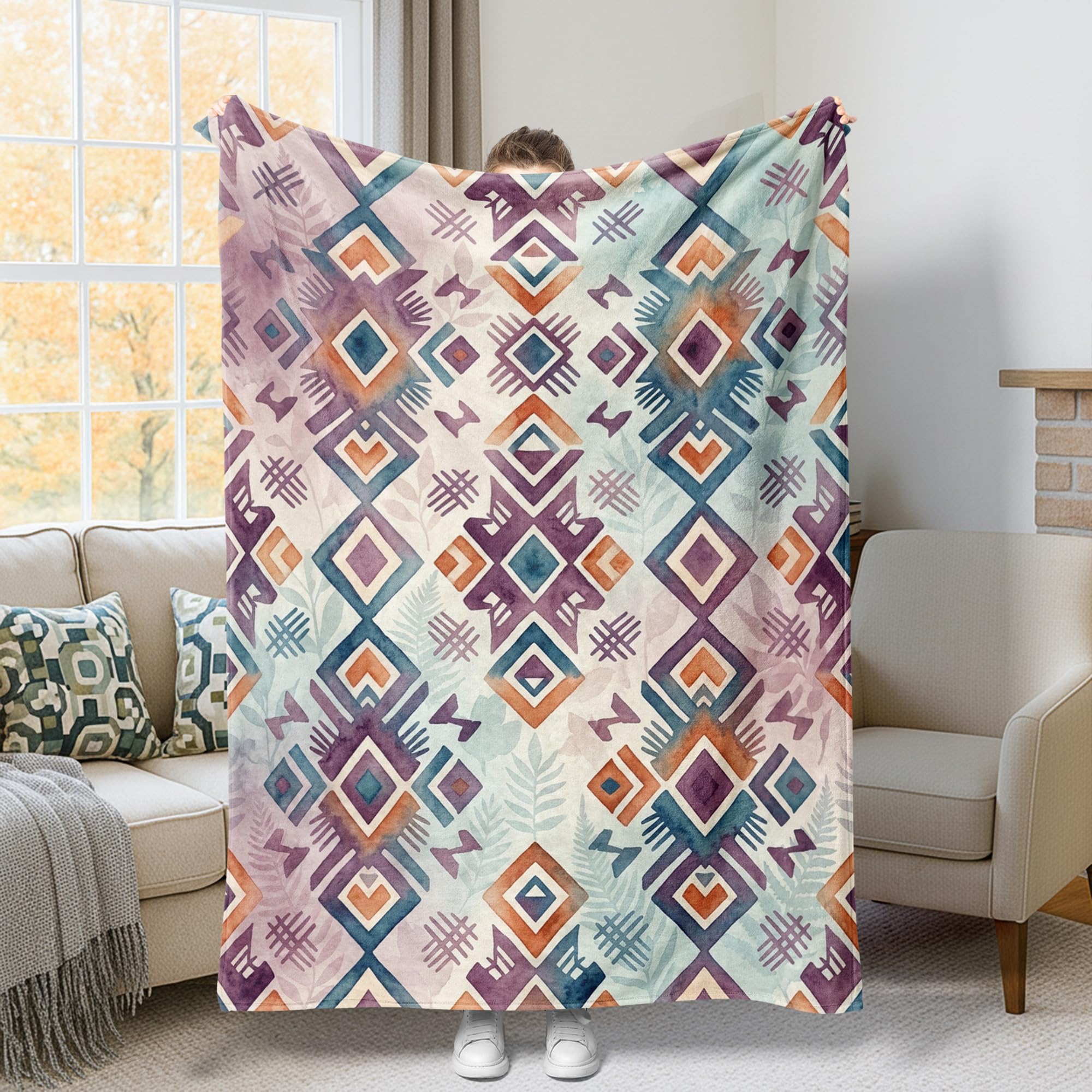 Couverture peluche légère violette pour éliminer le froid