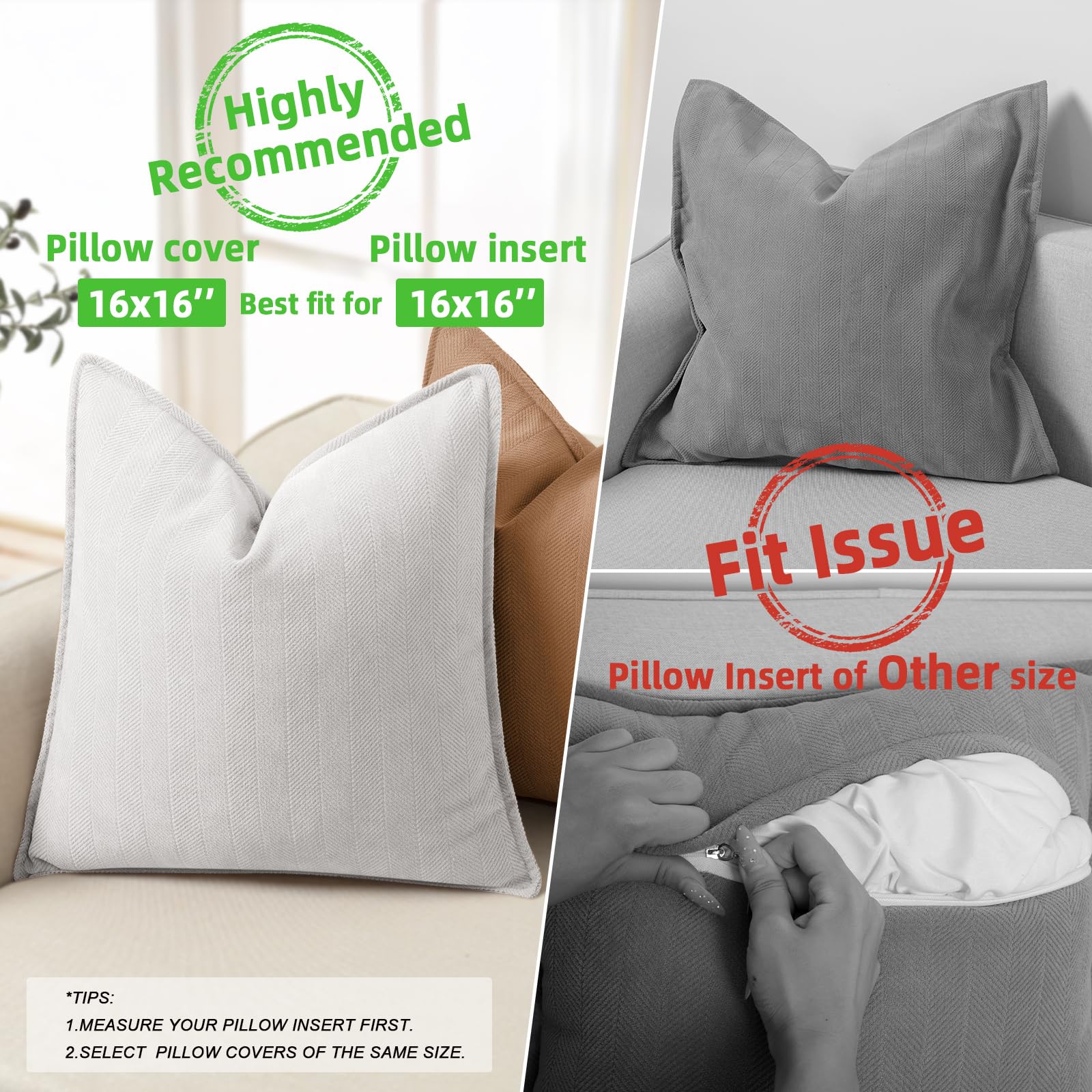 ZWJD Federe Cuscini Divano 45x45, Set di 2 Cuscini per Divano in Ciniglia per Divano dal Design Elegante, Cuscino Decorativo Morbidi e Lussuosi per Divano, Letto e Decorazioni per la Casa