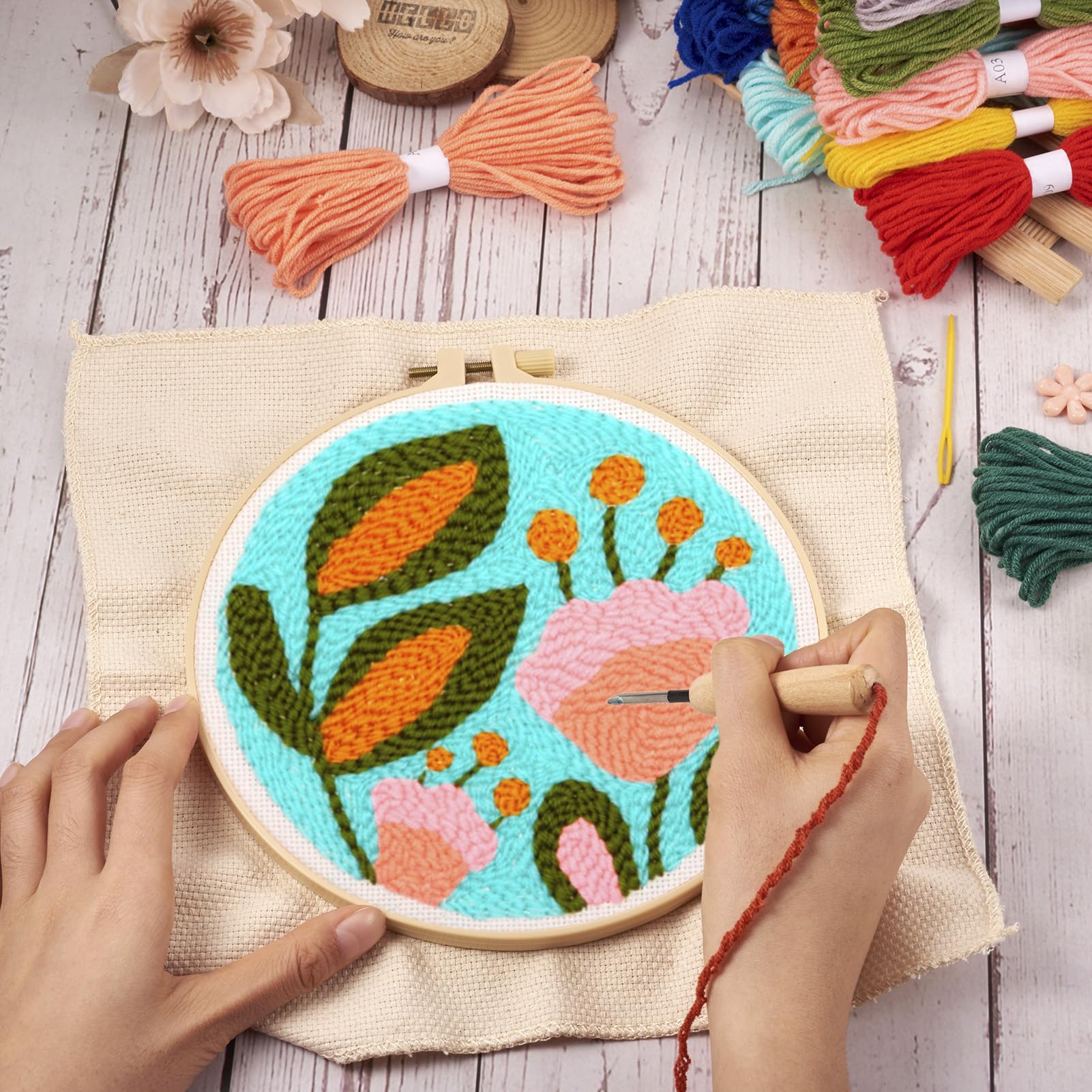 Amazon | Beadthoven パンチニードル刺繍キット 初心者 2セットパック