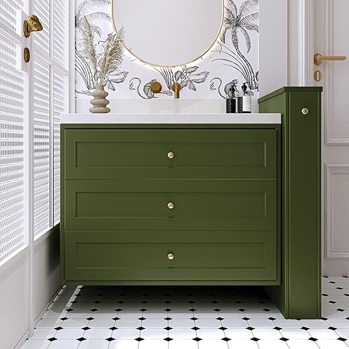 Miniatura 2 de VaryPaper Papel tapiz de vinilo verde oliva de 15.7 x 78.7 pulgadas de grosor, para paredes de armarios, paredes, impermeable, autoadhesivo,