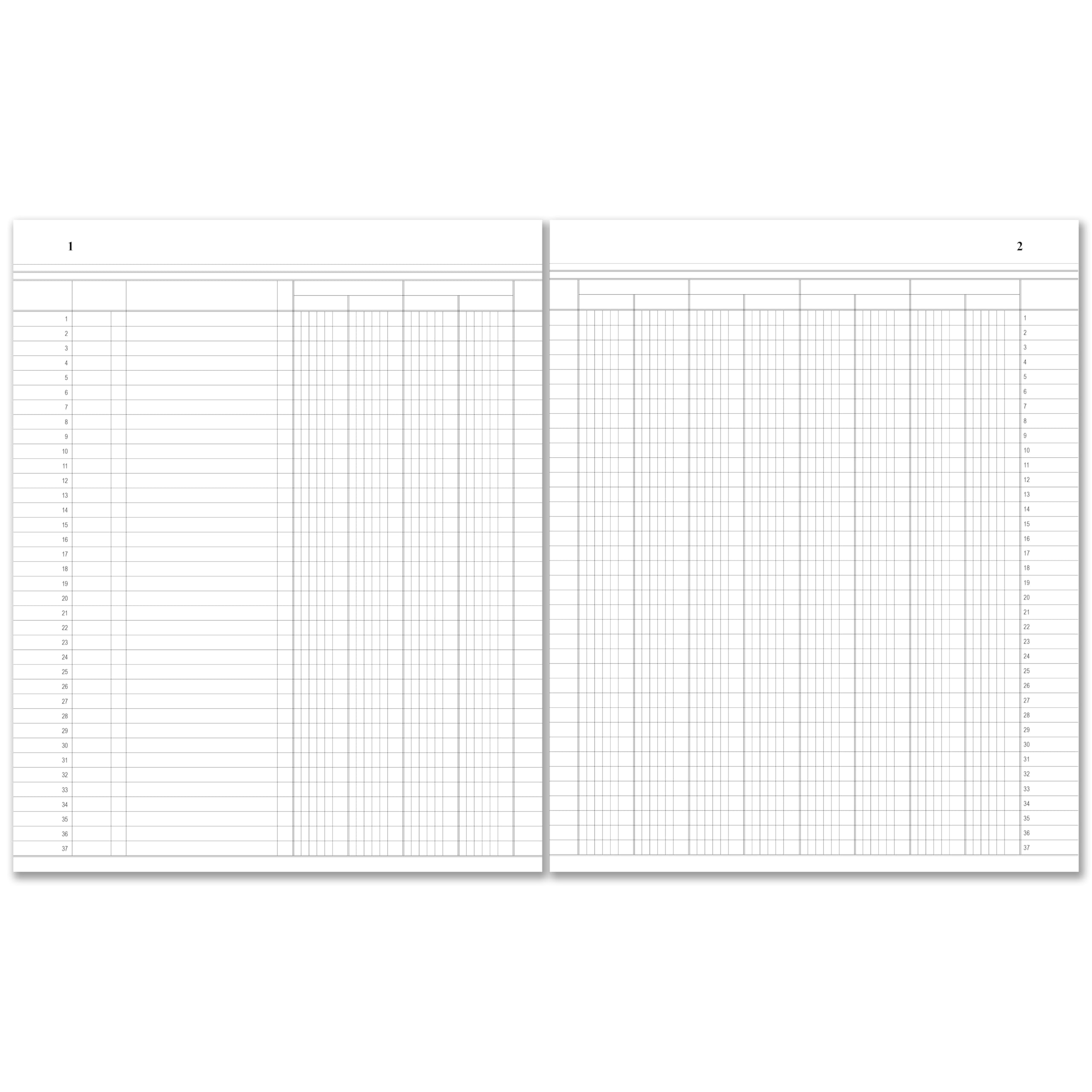 BookFactory Livre de comptabilité à 12 colonnes/carnet de compte/carnet de comptabilité à douze colonnes – Reliure rigide stratifiée douce au toucher, 100 pages, 8,5 x 11