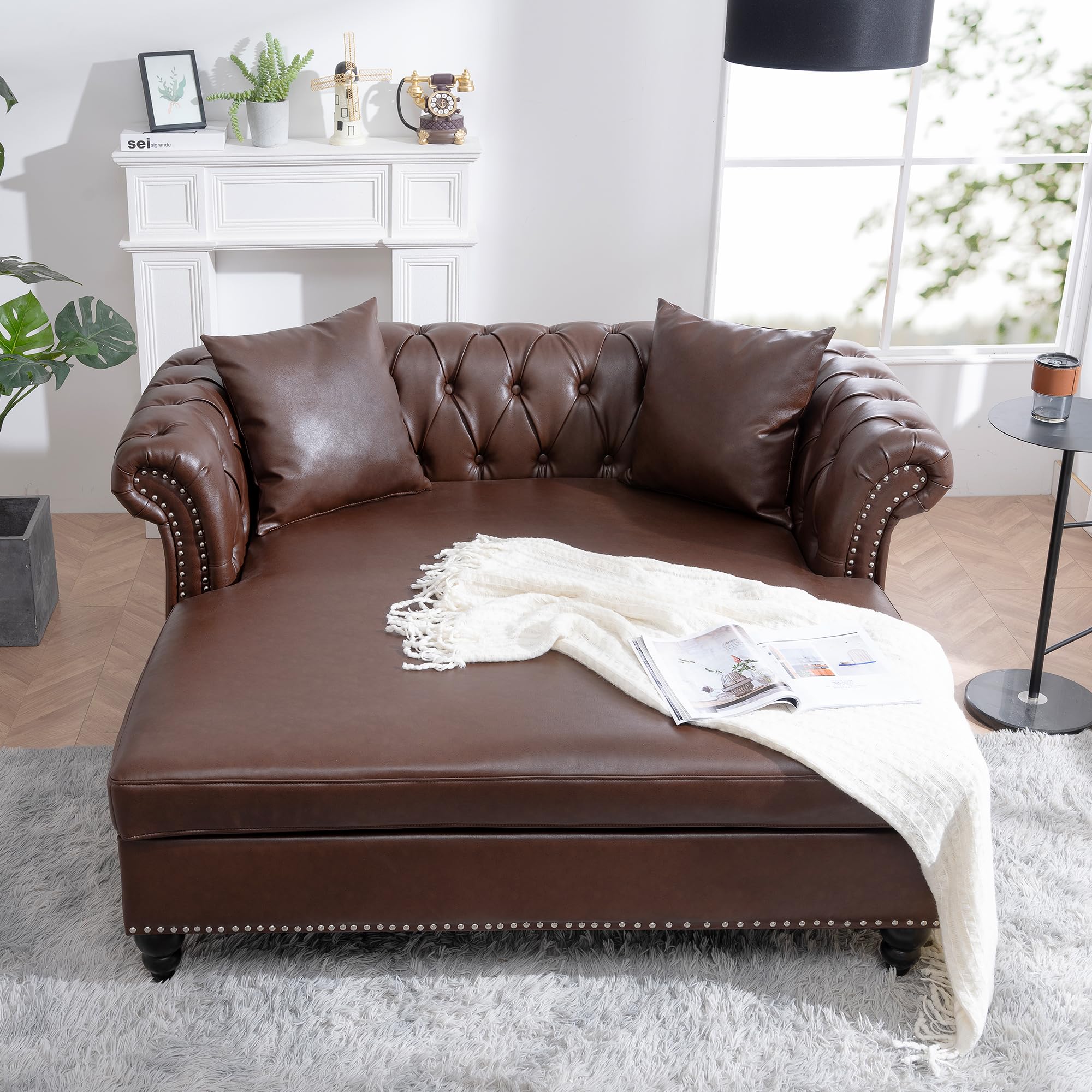 Kvutx Chesterfield Chaise Lounge