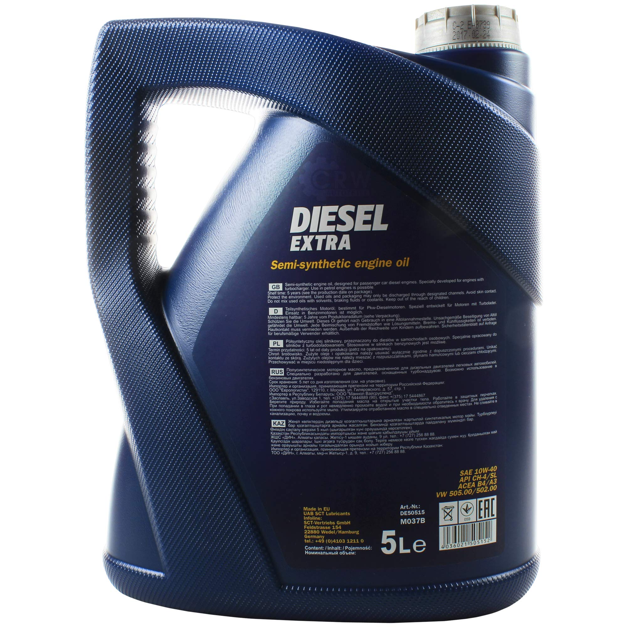 Olio motore MANNOL SAE 10W-40 DIESEL EXTRA 3 x motore