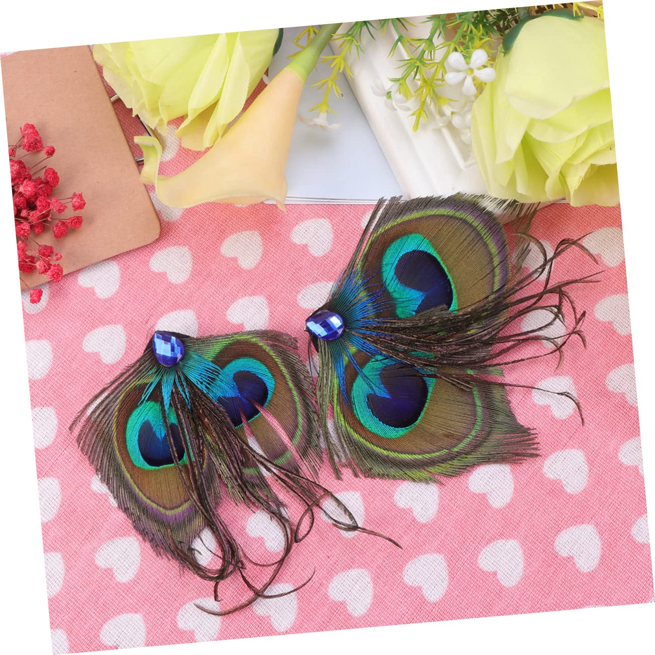 DOITOOL 6stücke Retro Haarnadeln Mit Pfauenfedern Elegante Haaraccessoires Für Frauen Und Mädchen Für Hochzeiten Und Partys