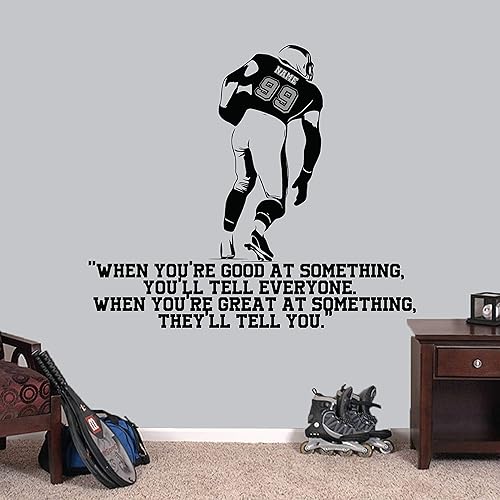 Calcomanía de pared personalizada de fútbol Números personalizados camisetas de jugador Elige tu nombre. Calcomanía de vinilo para decoración de Calcomanía de pared personalizada de fútbol Números personalizados camisetas de jugador Elige tu nombre. Calcomanía de vinilo para decoración de