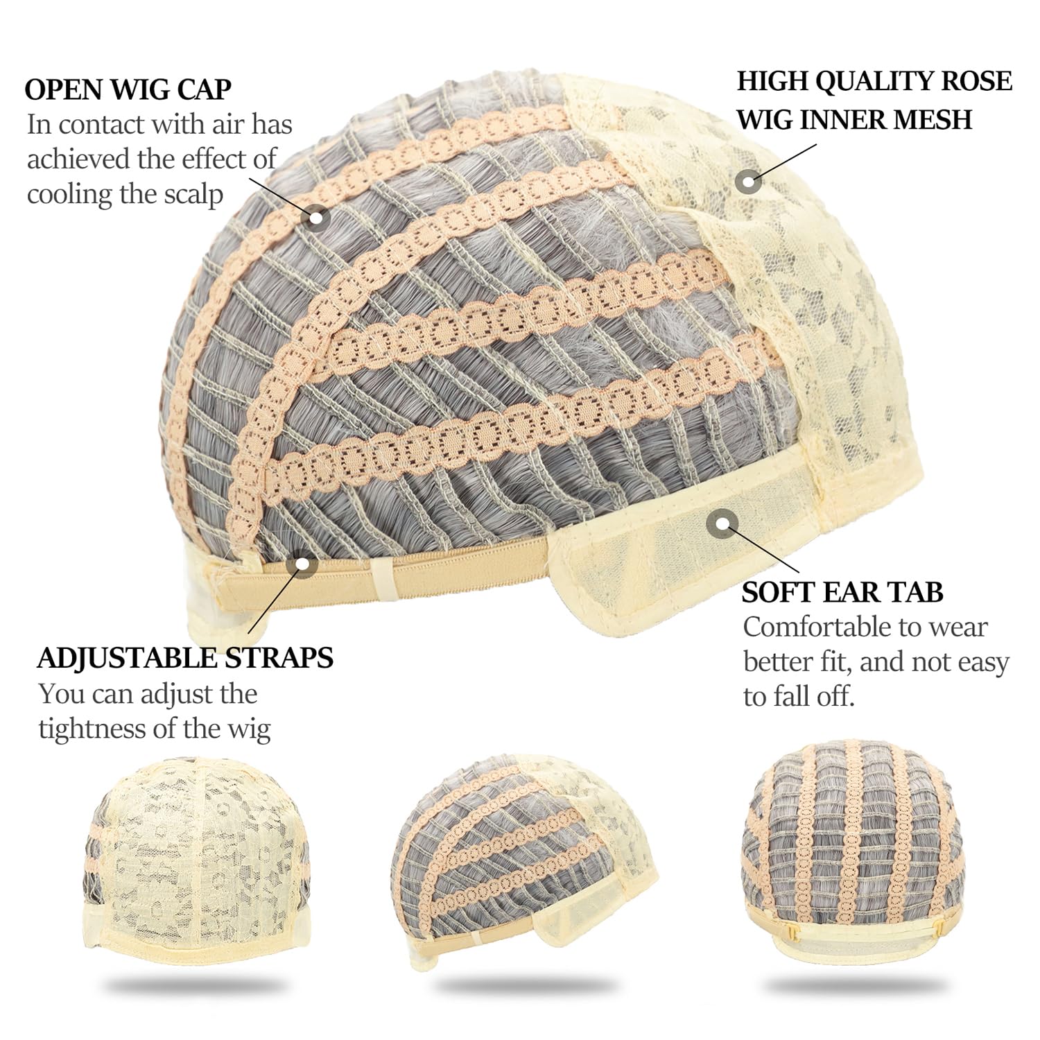 SEVENCOLORS Long White Curly Wigs with Bangs Natural Wavy Synthetic Wigs for Women Fluffy White Hair Cosplay Party Costume Wig - Image 7