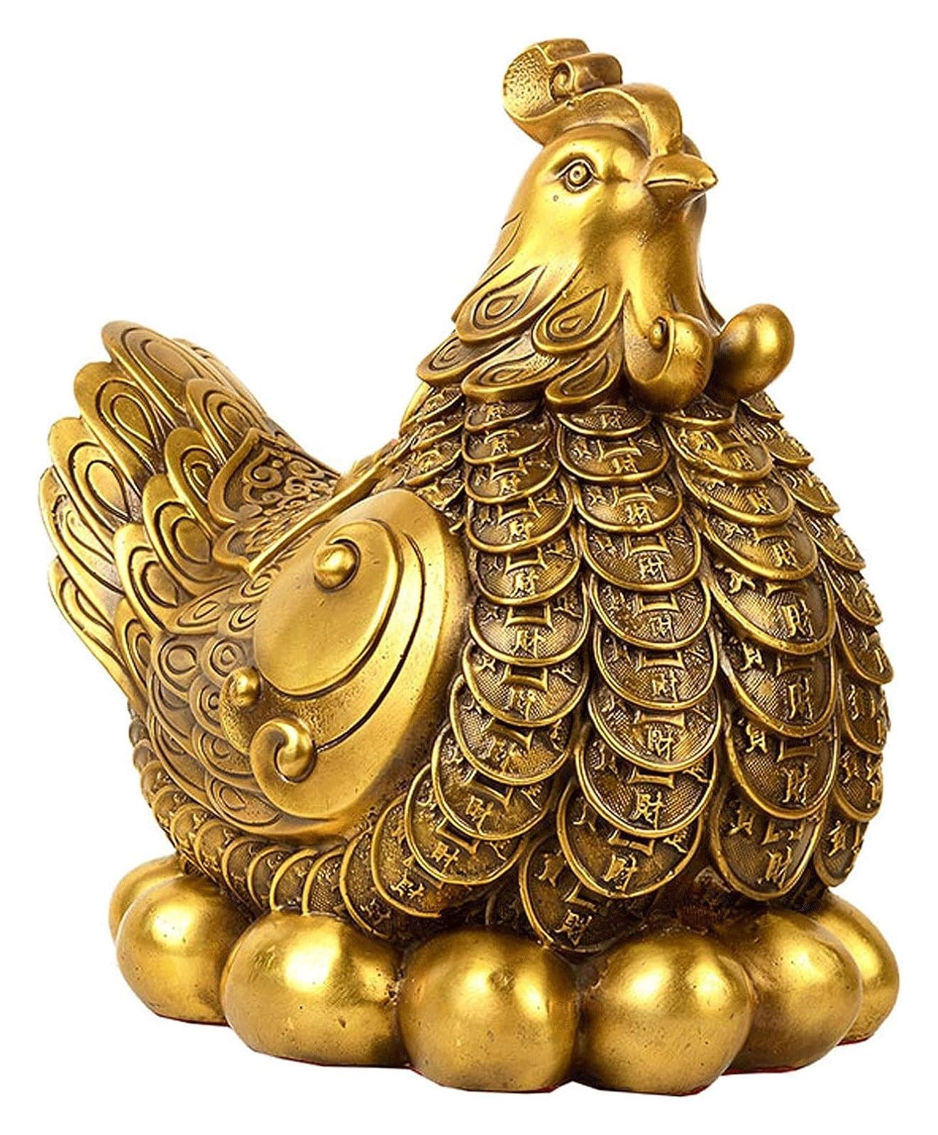 金色と赤色の金属製鶏の彫刻 金色と赤色の金属製鶏の彫刻 金色と赤色の金属製鶏の彫刻 金色と赤色の