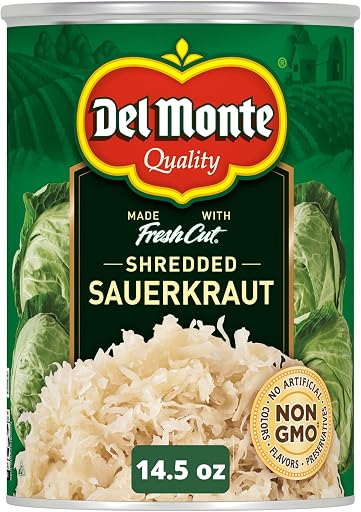 Del Monte Fresh Cut Canned Vegetables Shredded Sauerkraut, 14.5 oz Can