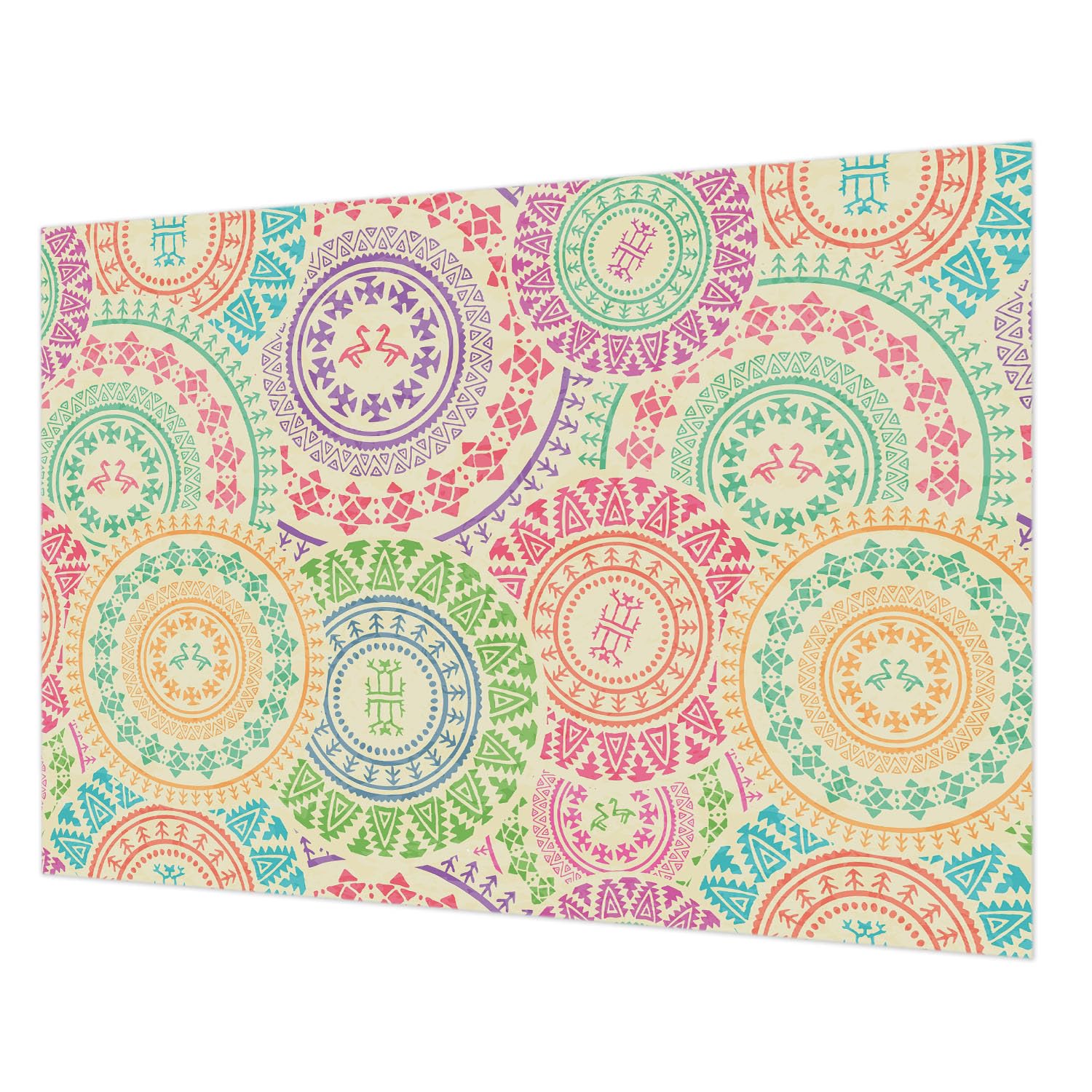 Papier peint intissé pour chambre et salon décor mural mandalas 208x146
