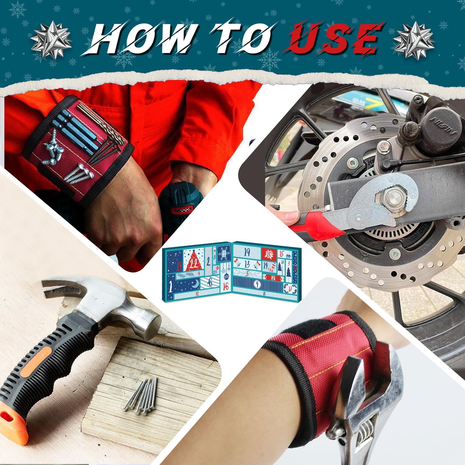 MOVINPE Hand Tool Advent Calendar for Men Teen Boy 2025 Christmas, 24 Days Household Hand Tool Kit Gifts Countdown to Christmas Gadget Tools for Son, Boyfriend, Husband, Dad - Image 4