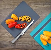 Vista 5 de Dexas Tabla de Cortar de Servicio Pesado Grippmat, Tablas de Cortar Flexibles para Cocina, Juego de 4, Tapete de Corte de Tabla de Plástico