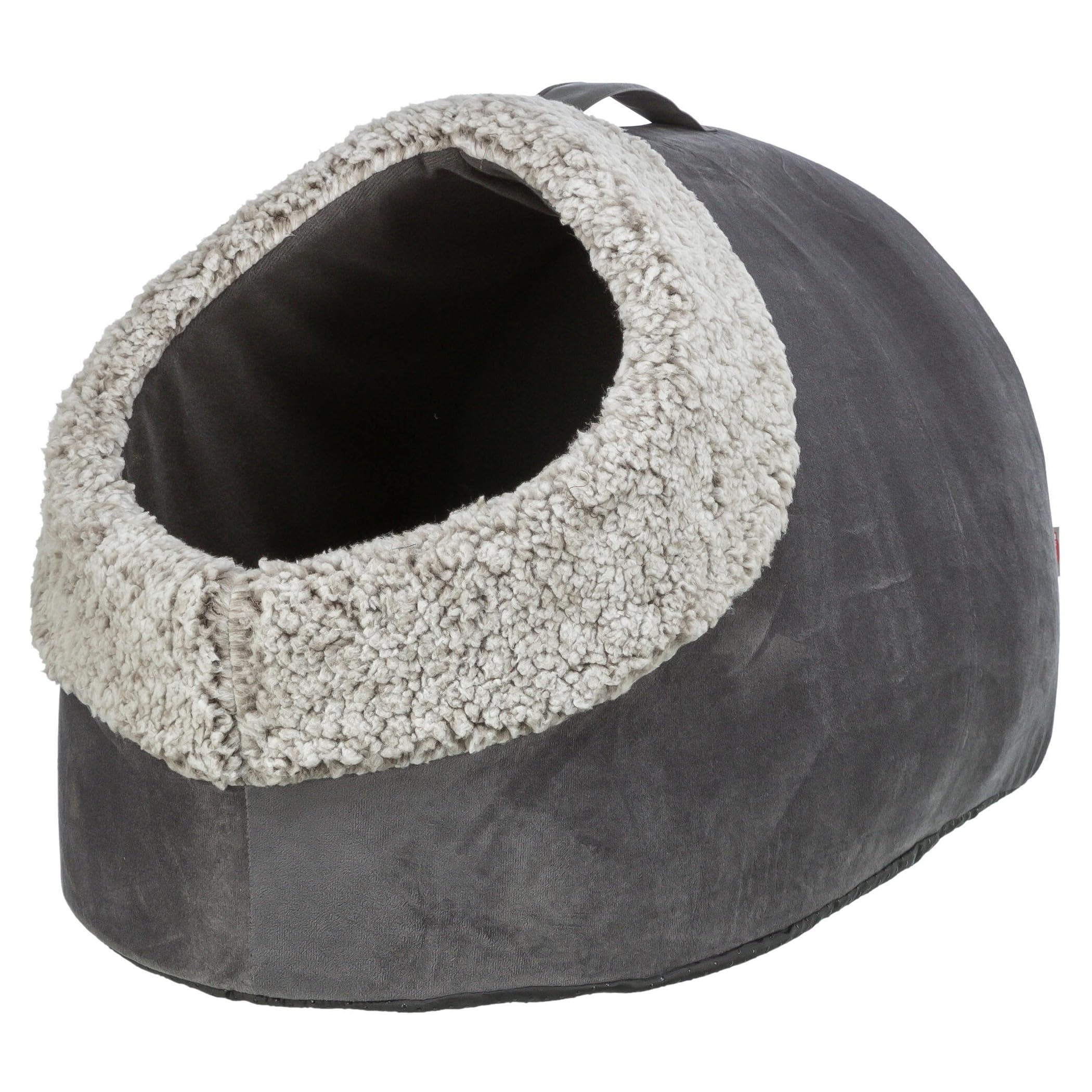 Trixie Panier pour Chat Igloo Calida avec Bras réfléchissants Gris/Blanc/Noir