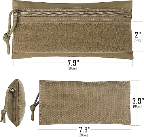 Miniatura 6 de WYNEX Bolsa táctica con cremallera, bolsa de inserción EDC organizador de utilidad administrador de almacenamiento de accesorios de bolsillo bolsa