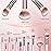 Makeup Brush Set, Premium Synthetic 14 Pcs Makeup Brushes, Travel Makeup Brush Set for Foundation, Concealer, Blush and Eyeshadow Brush(Pink)