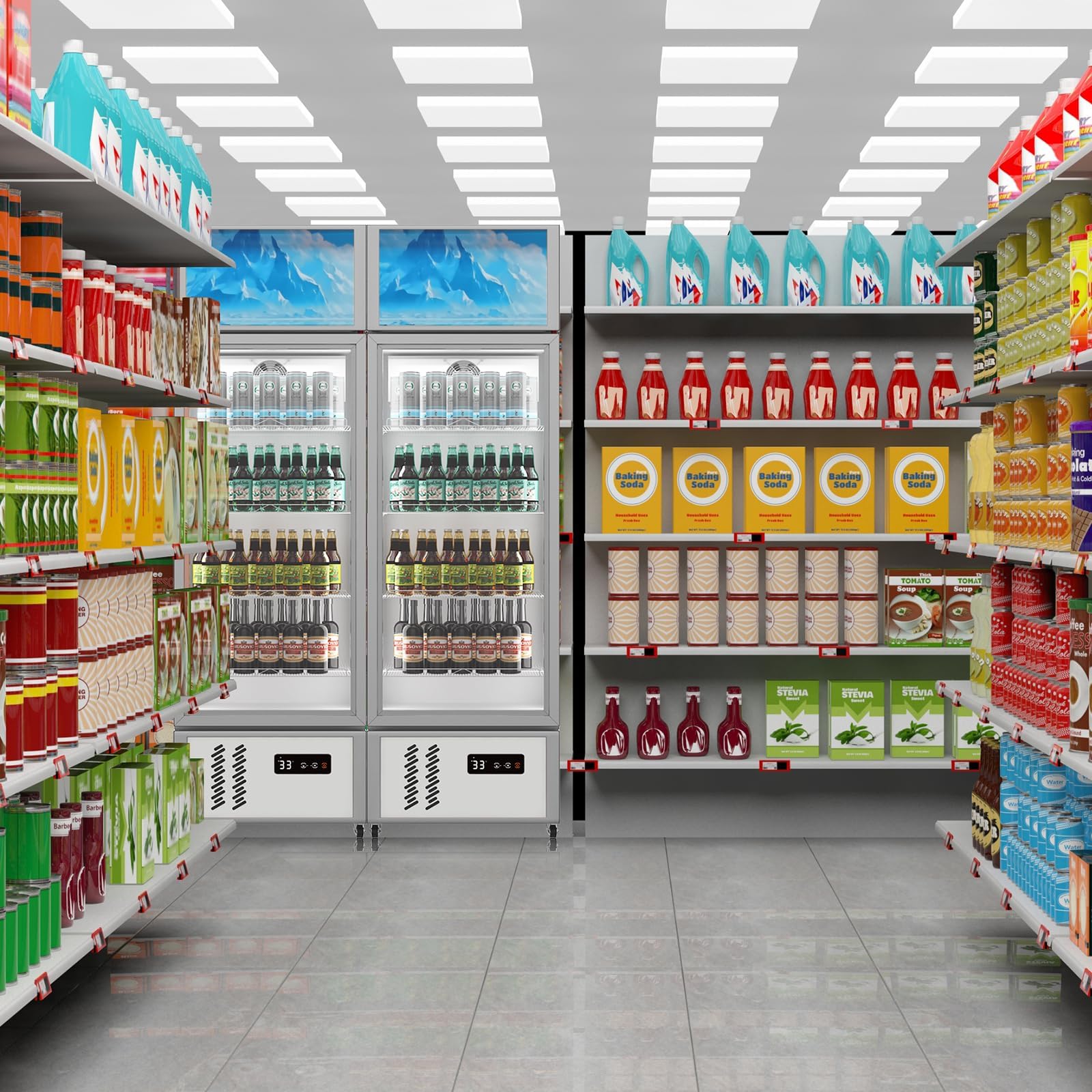 10.5 Cu. Ft. Beverage Refrigerator And Cooler For Man Cave, Commercial Merchandiser Refrigerators, Upright Display Refrigerator, Commercial Cooler As Back Bar Fridge on Fridge.com - View 6