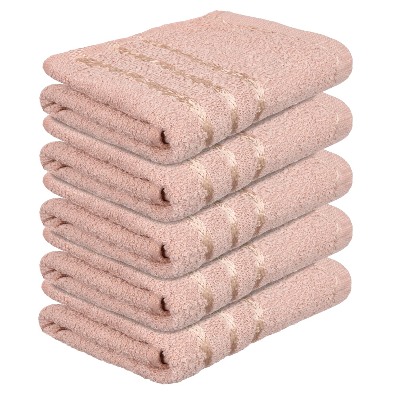 Kuber industries Face Towel | Towels for Facewash | Towels for Gym | Facewash for Travel | Towels for Daily use | Workout Hand Towel | Lining Design | 14x21 Inch | Pack of 5 | Brown (B0CNP978PN) Amazon Price History, Amazon Price Tracker