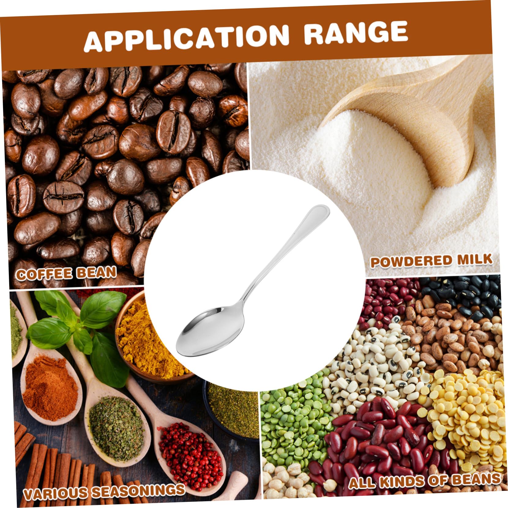 Stainless Steel Tablespoon Salad Serving Spoon Dessert Spoons Large Mixing Spoon Kitchen Scoop Dinner Table Spoon Soup Spoon Serving Spoons Kitchen Spoon Serving Utensils Silver VINTORKY