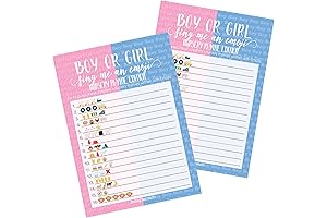 DISTINCTIVS Gender Reveal Emoji Game Cards - Guess the Baby's Gender