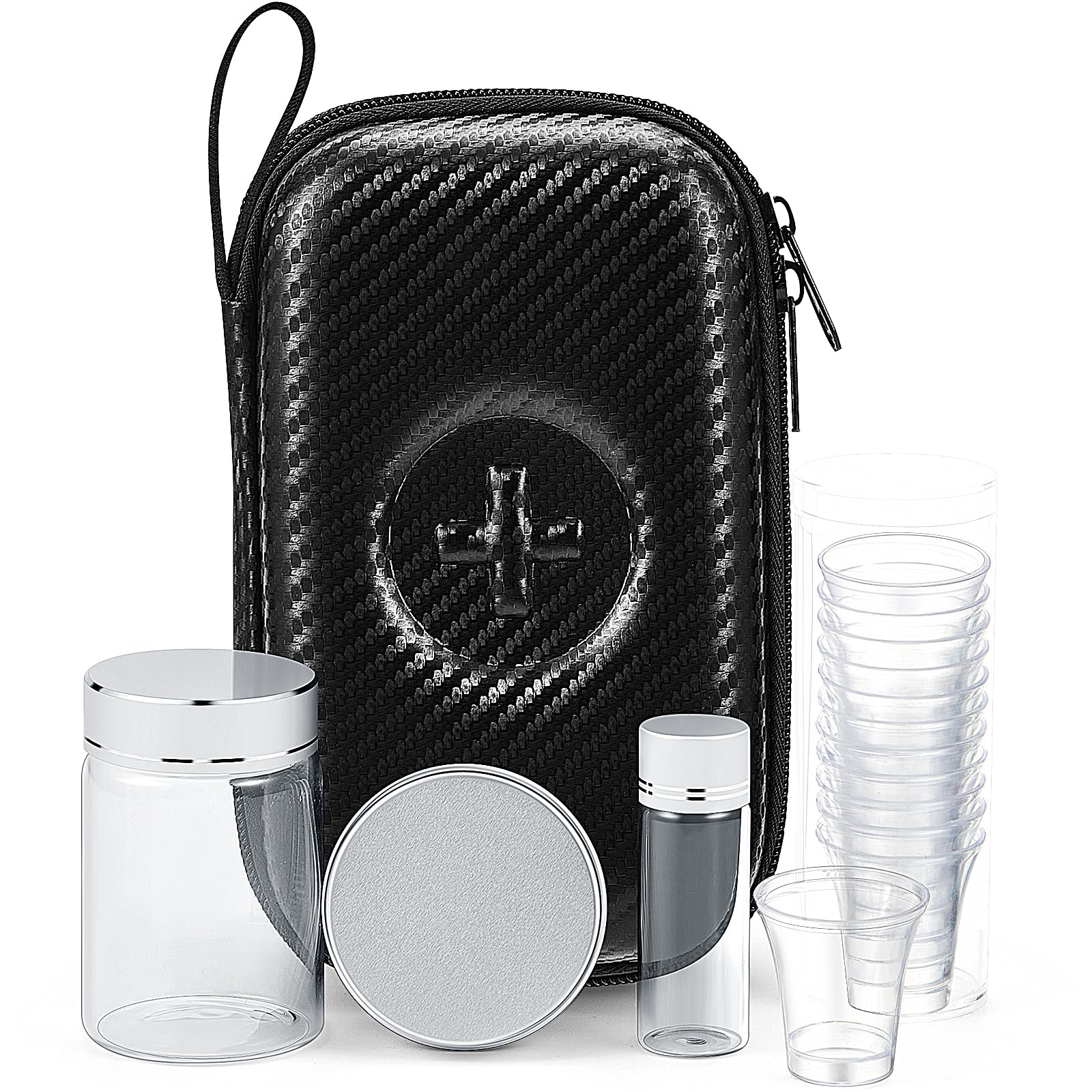 Uiifan 1 Set Portable Communion Cups and Wafer Set, Black