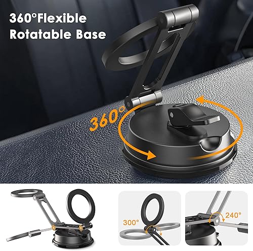 Miniatura 2 de CreaDream Magsafe - Soporte magnético para teléfono para automóvil, con ventosa al vacío, soporte de automóvil para salpicadero, ventilación de