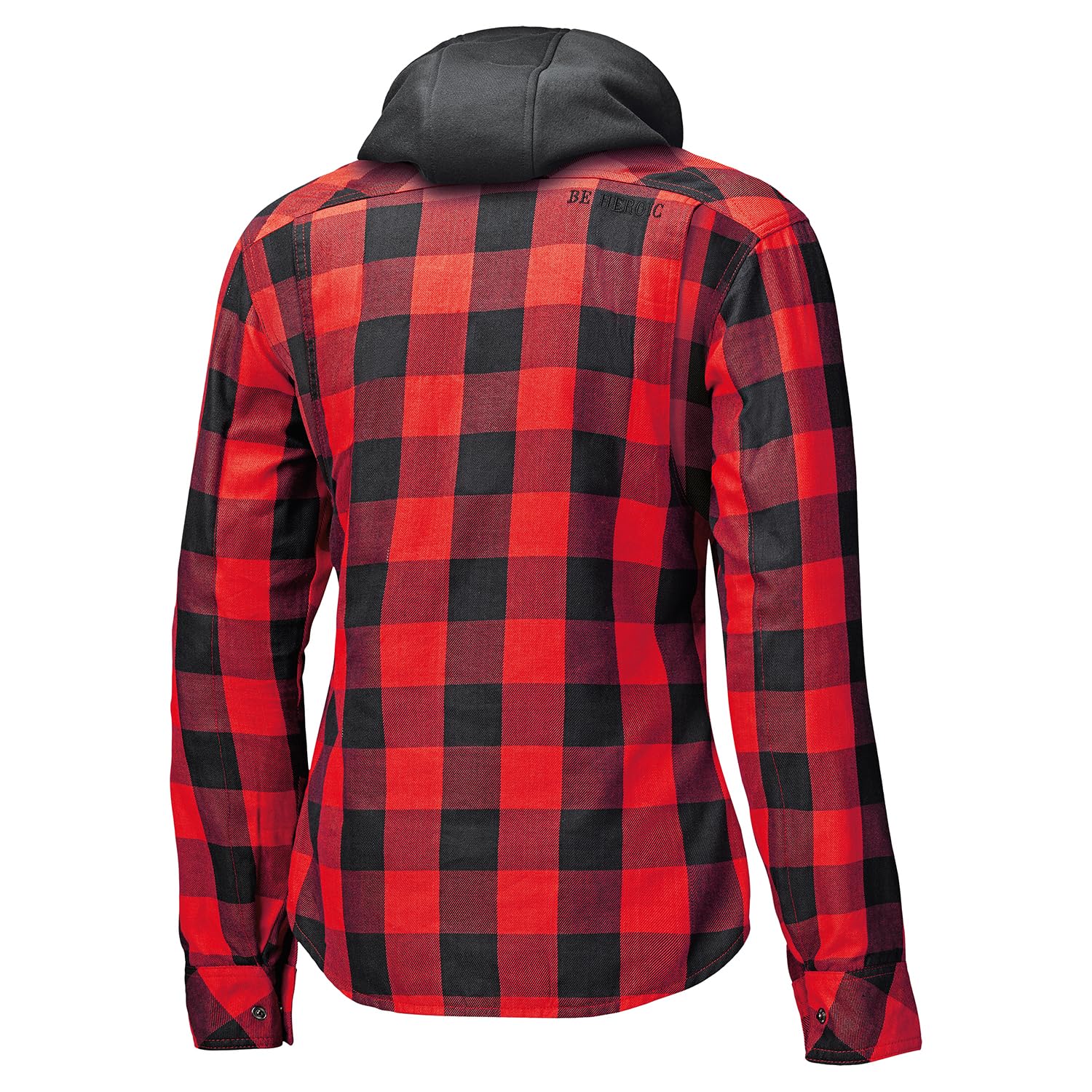 Held Lumberjack 2 - Motorrad Hemd mit Protektoren - CE zertifizierte Motorradjacke Damen EN 17092 - Flanell Material - Abnehmbare Kapuze - Softprotektoren Schulter&Ellbogen