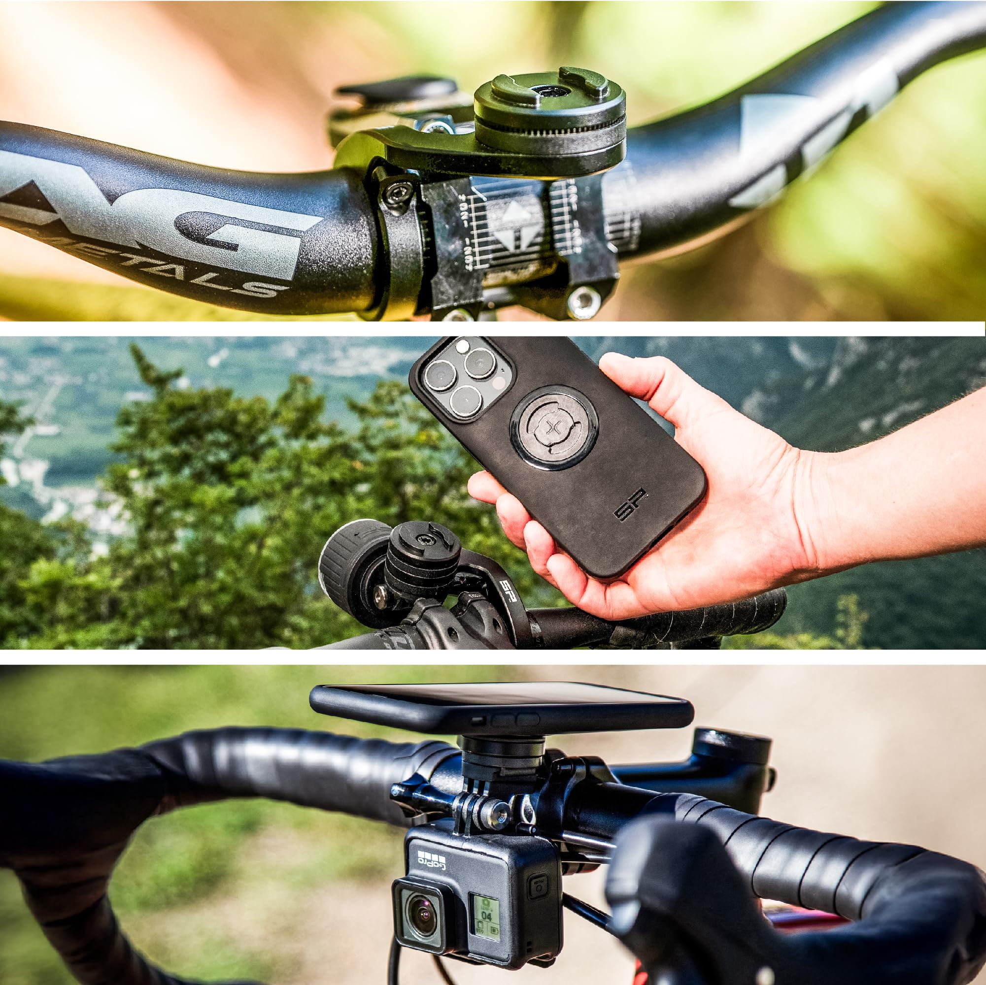 SP CONNECT Mountain Bike Bundle |SPC+| kompatibel mit Samsung S24 | Handyhalter für Mountainbike| Mountainbike MTB Handy Halterung Gadget