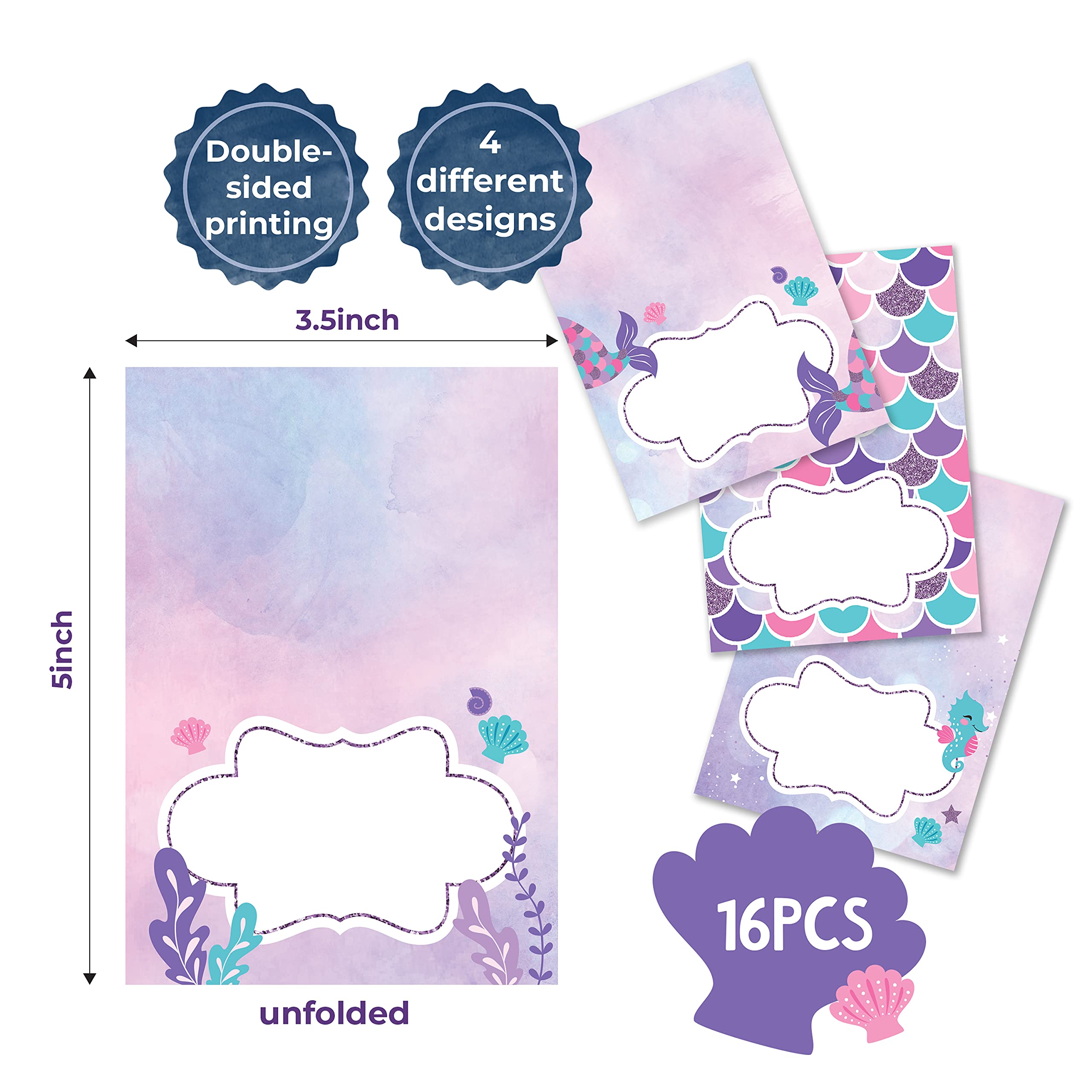 Mermaid Food Tents - 16 Pieces | Printable Food Labels | Stationary Tent  Place Cards | Ideal for Birthday, Baby Shower, Gender Reveal, and Under the  ...