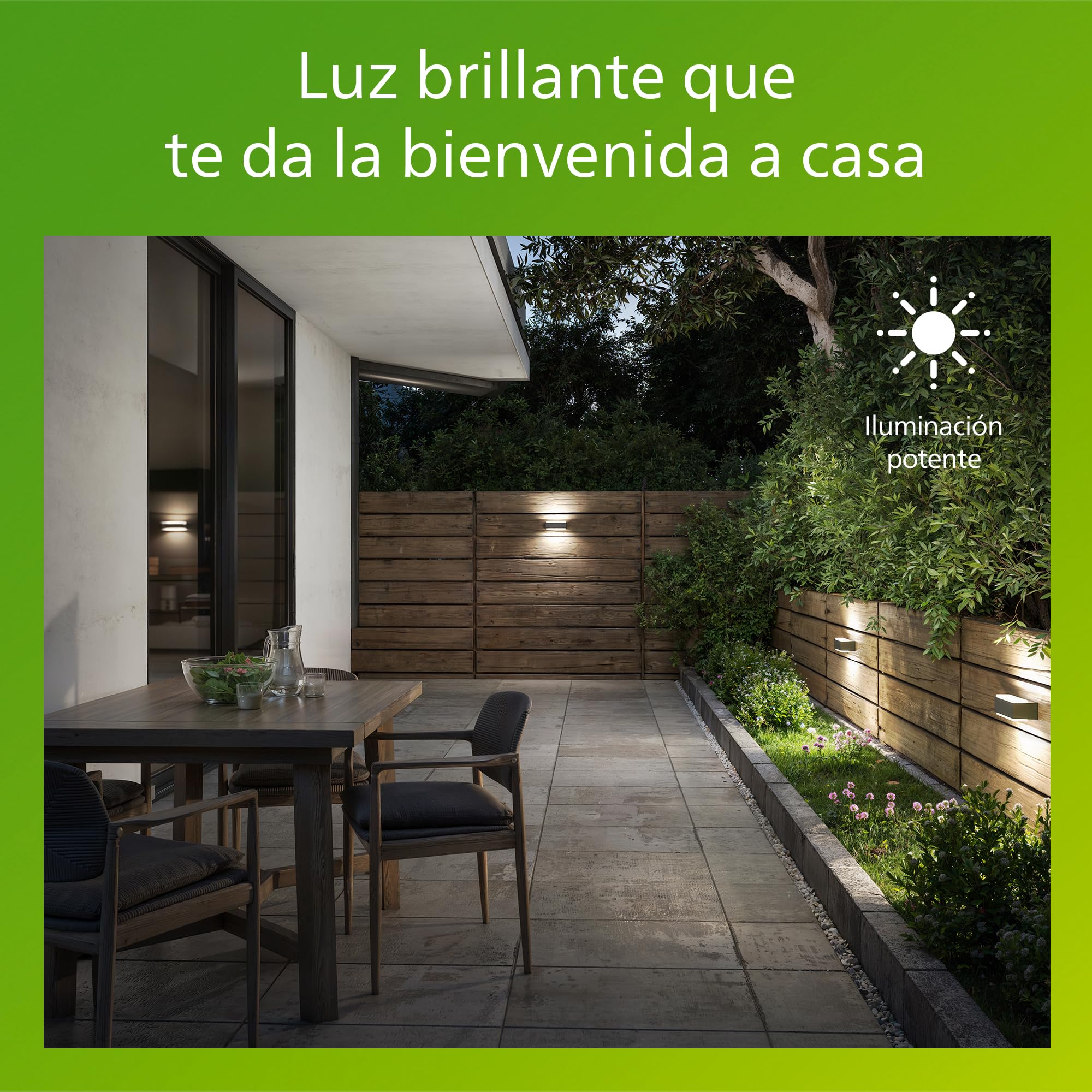 Philips myGarden Stratosphere Aplique LED, luz blanca fría, IP44, iluminación exterior, resistente a la humedad y la intemperie, 4.5 W, aluminio, antracita