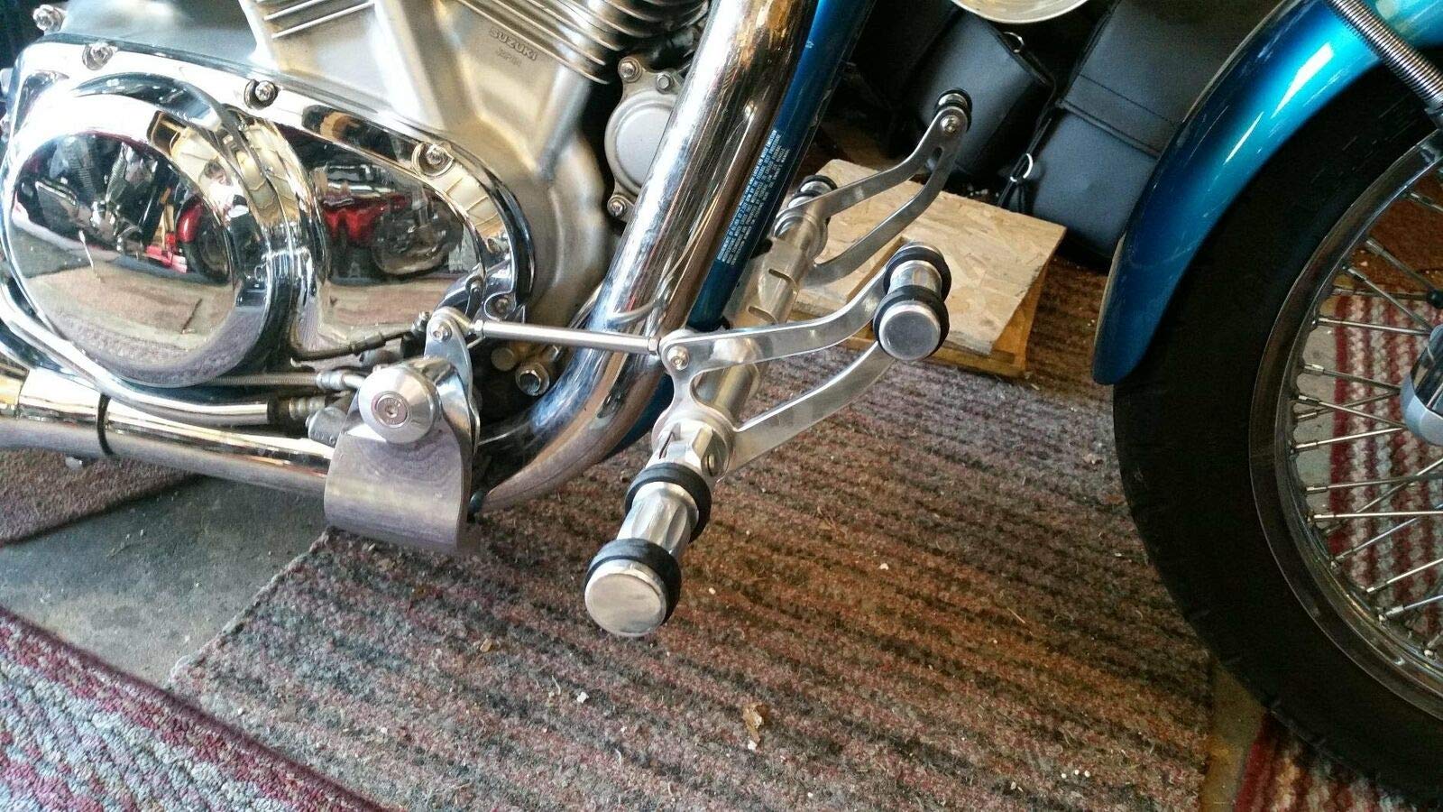 TARAZON 15 cm nero Impianto pedane preimpostate Forward Control per Suzuki VS1400 VS 1400 GLP Intruder 1987-2004