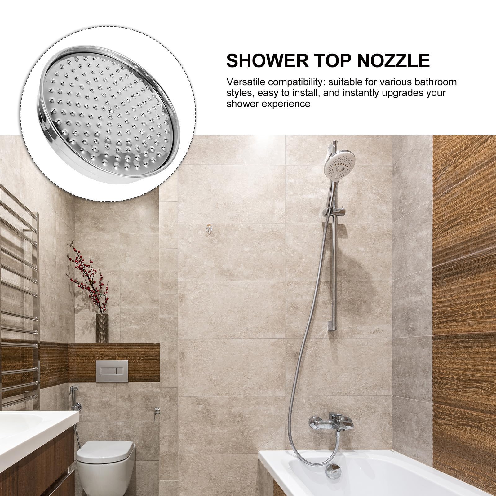 Uonlytech Cabezal de Ducha Vintage de Cobre Estructura Desmontable y Rociador de Cascada para Baño, Alta Presión y Fácil Instalación en Estilo Industrial