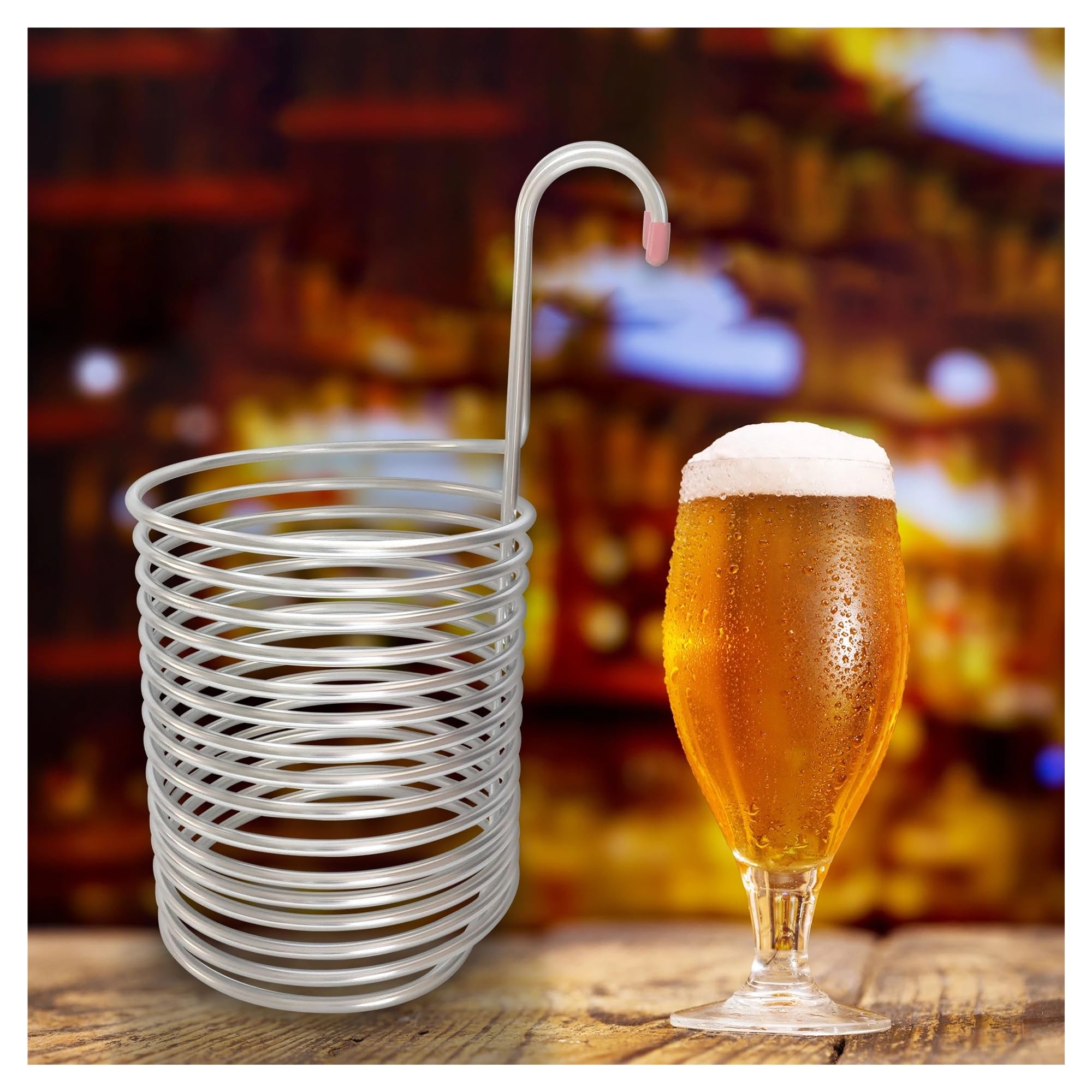 Edelstahl-Tauchwürzekühler, Bierbrauausrüstung, Kühlschlange, Spirale, Homebrew, Restaurantbedarf, 3/8 "* 13m Schnell und effizient