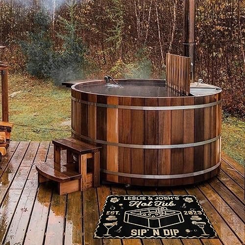 Miniatura 4 de V VIBEPY Felpudo personalizado para bañera de hidromasaje, decoración de bañera de hidromasaje, decoración de bañera, decoración de baño, felpudo de