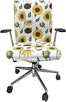 Vista 34 de Ambesonne - Funda para silla de oficina en acuarela, pinceladas abstractas con diseño de lunares, patrón geométrico grunge, fondo moteado, tela