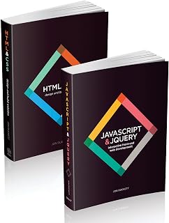 Jon Duckett Web Design Set: HTML & CSS + JavaScript & jQuery Books – Visual Guide for Beginners