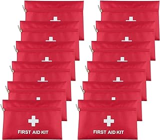 AOUTACC 12 Pack Mini First Aid Kit Empty Bag, Travel Empty First Aid Kit Pouch Bag for Emergency at Home, Office, Car, Outdoors, Boat, Camping, Hiking(Bag Only)