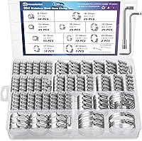 Housolution 250pc Stainless Steel Hose Clamps Kit (1/4"-2.5") with Tools - Leak-Proof for Automotive, Plumbing, Garden Hoses & DIY
