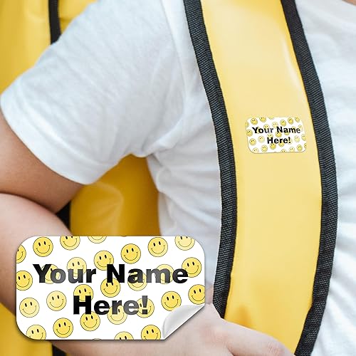 Miniatura 2 de VulgrCo Etiquetas de nombre impermeables personalizables, aptas para lavavajillas, etiquetas personalizadas para botellas de agua, lonchera,