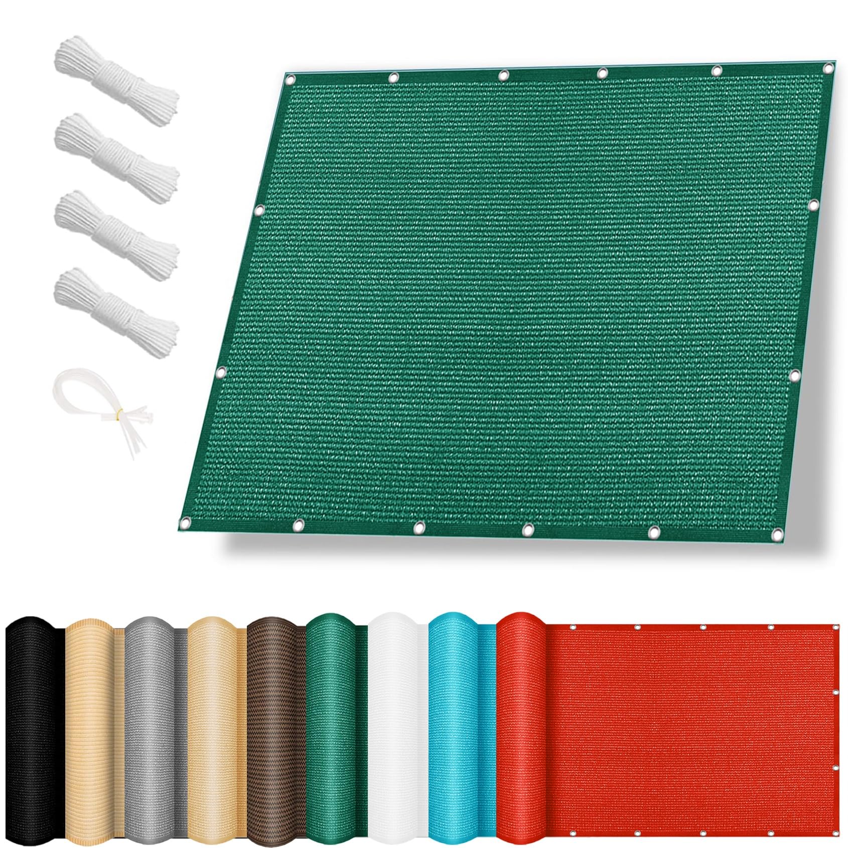 Voile d'ombrage respirant 185x600 cm vert foncé pour jardin