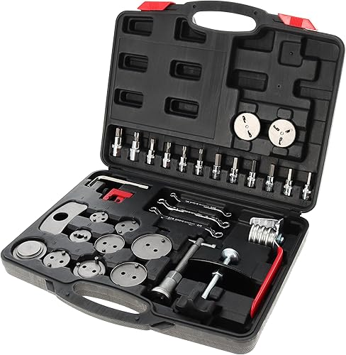 Miniatura 7 de ABN Juego de servicio de freno de disco  Juego de herramientas de compresión universal de pinza de freno de disco de 32 piezas para pistón de