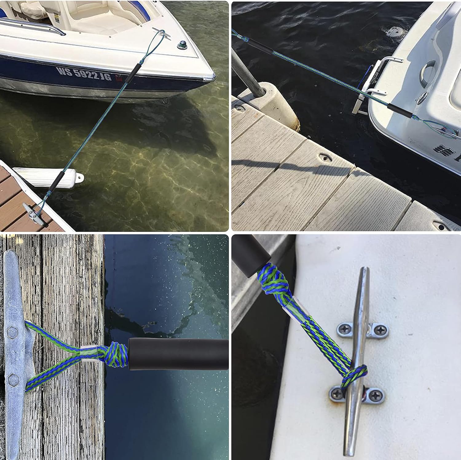 Happy store555OZUKO バンジードックライン ジェットスキー 係留ロープ ボート 4フィート ポンツーン バンジーショック