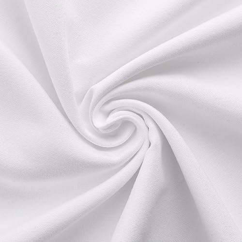 Miniatura 4 de Juego de sábanas de 4 piezas (tamaño matrimonial, blanco) 1 sábana encimera, 1 sábana bajera y 2 fundas de almohada, ropa de cama de lujo de