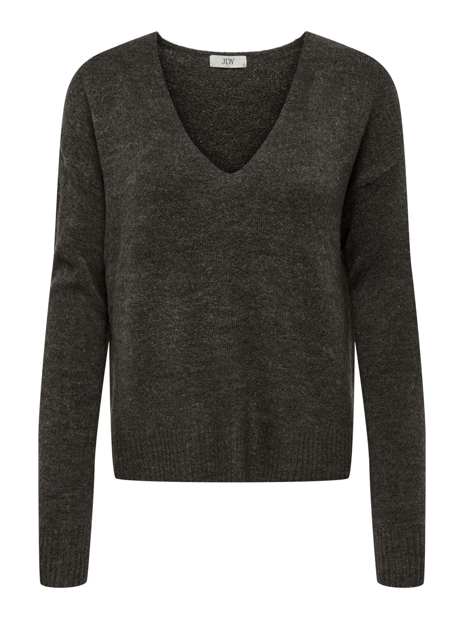 Jacqueline de Yong Women's Knitted V-Neck Jumper, Bracken, XS