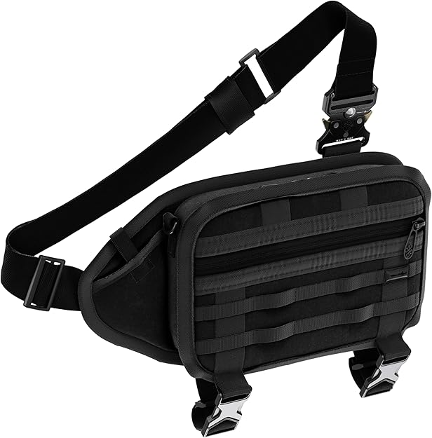 WHOS BAG Small Practical Shoulder Bag with Many Compartments, Tactical