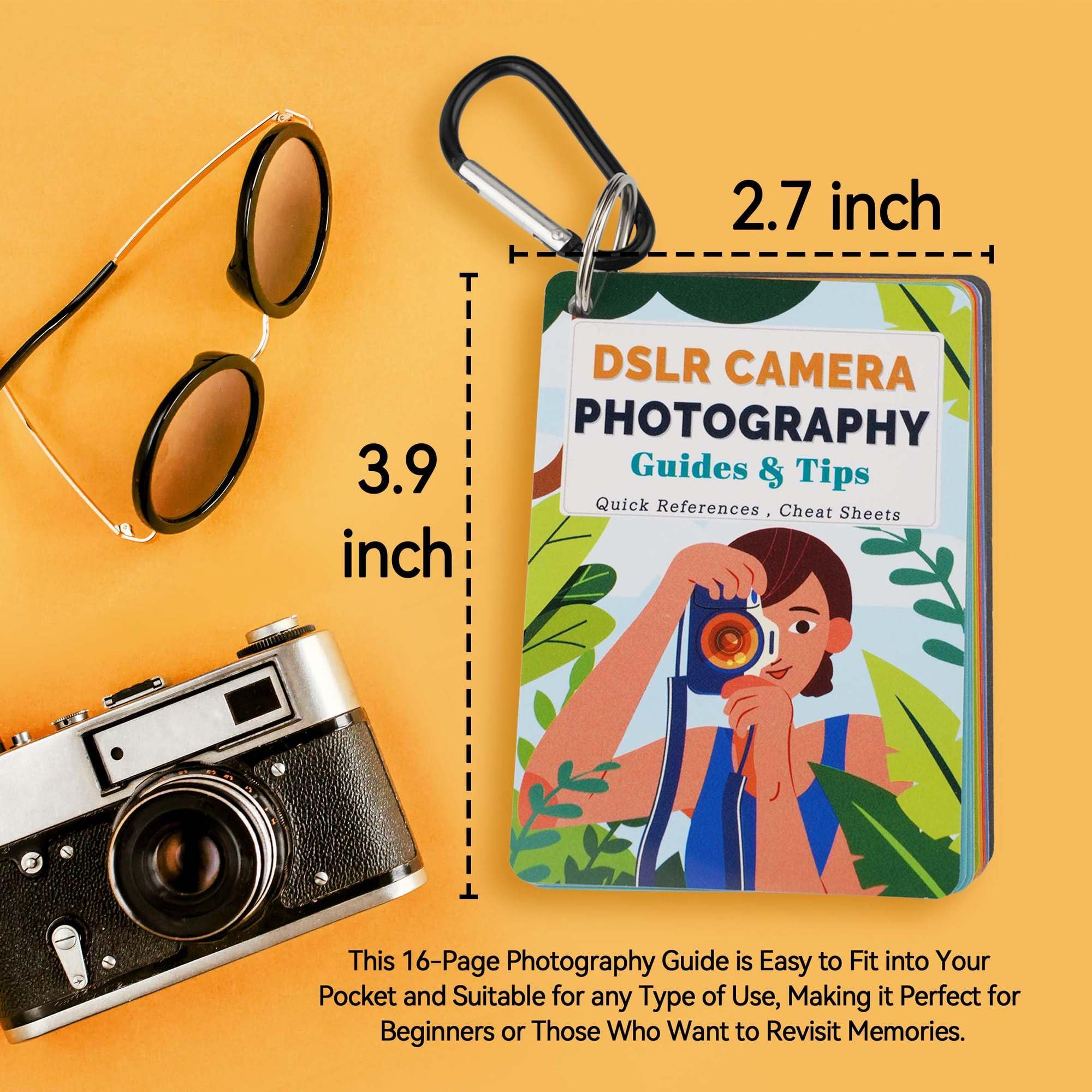 DSLR Cheat Sheet Settings: Camera Settings Cheat Book for Canon Nikon Sony - Basic Guide Cards About Exposure Settings Tips Exposure - Quick Reference Photography Accessories for Photographers ?Girl?