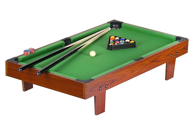 Leomark Mesa de Billar, Accesorios Mesa de Billar de Madera para Sus Familiares y Sus Niños
