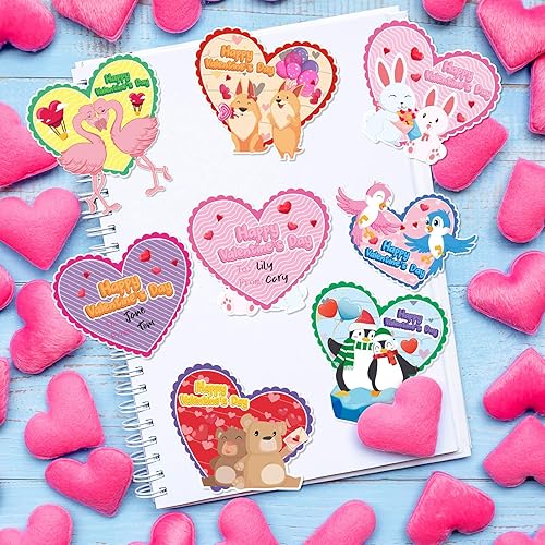 Miniatura 5 de Zonon 40 tarjetas de San Valentín para niños, preciosas tarjetas de felicitación de San Valentín con sobres, tarjetas de aniversario en forma de