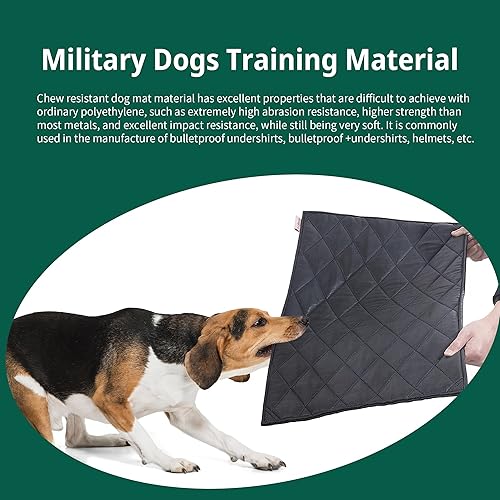 Miniatura 2 de HOMBYS Tapete de cama indestructible duradero para mascotas para masticadores agresivos, de 41 x 28 pulgadas, secado rápido, lavable a máquina,