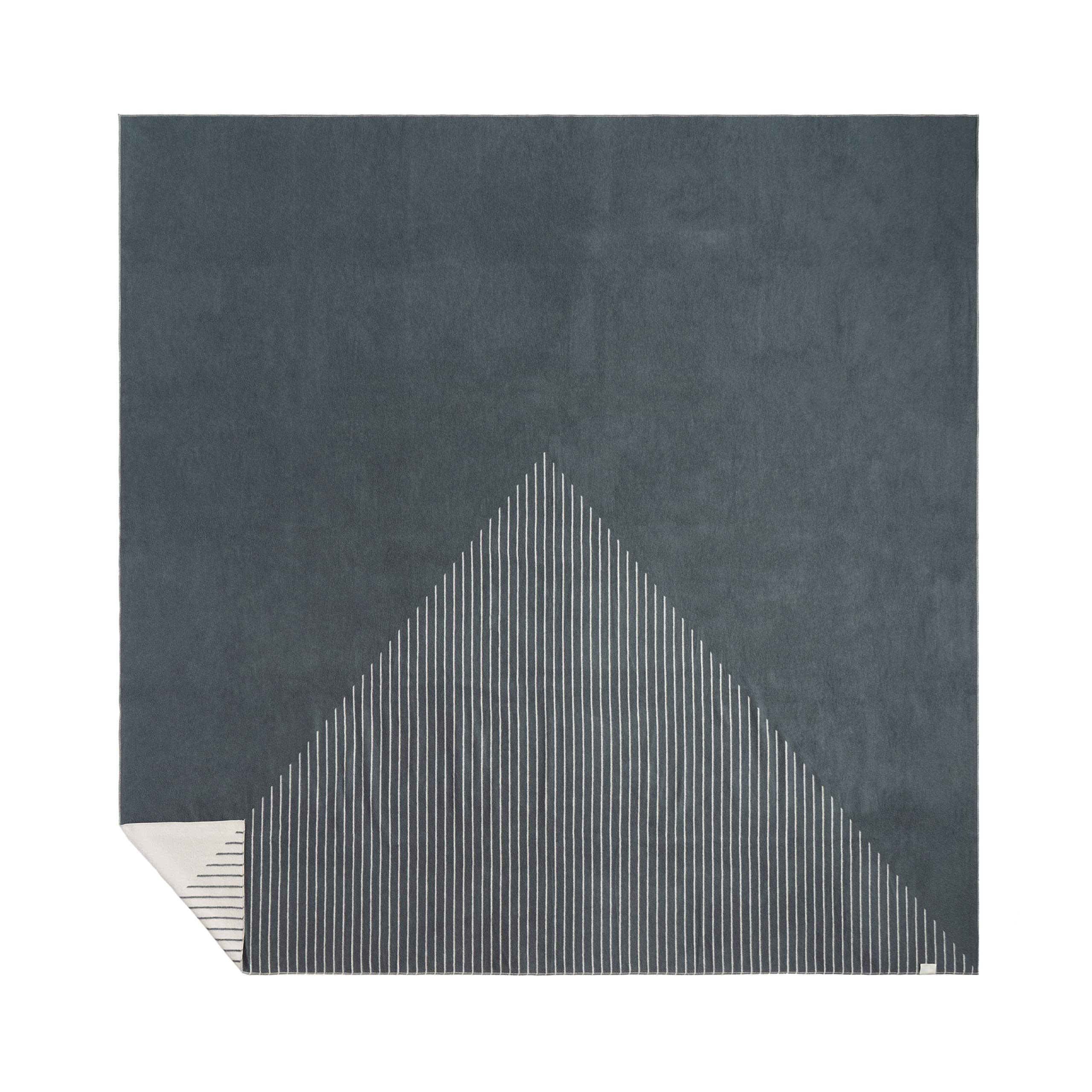 Rumpl Merino Softwool Blanket | Ultra Soft 50/50 Organic Cotton and Australian Wool | Bedroom, Living Room, Patio Blanket | 95" x 90" Queen | Pacific Triangles