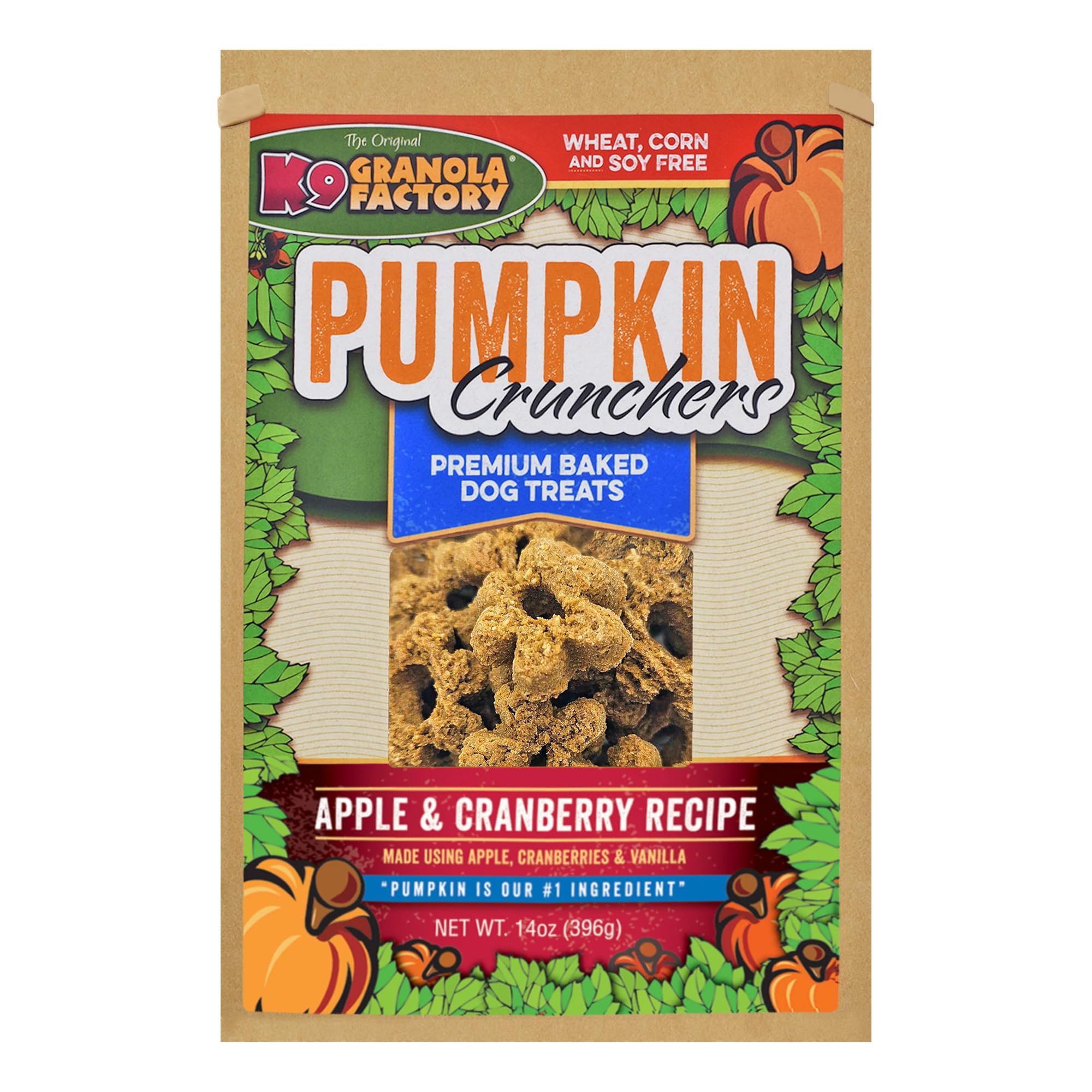 K9 Granola Factory Apple e Cranberry Pumpkin Crunchers, (396,9 Gram) 396 g