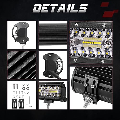 Miniatura 7 de Cápsulas LED, OFFROADTOWN 2 piezas de 6 pulgadas y 240 W, luces de conducción todoterreno, luces LED de trabajo, barra de luz de trabajo, foco de